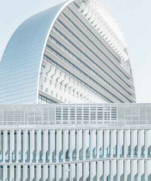 white glassy building image